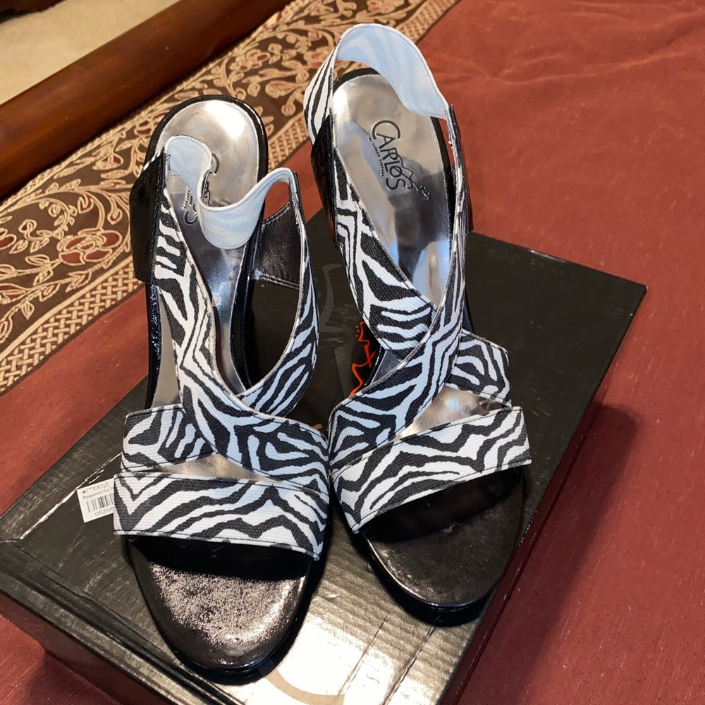 Carlos Santana Zebra Sandals